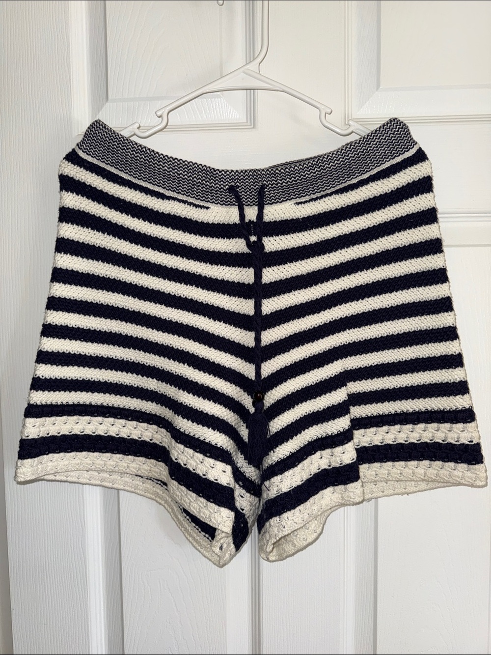 House of Harlow 1960 Black & White Striped Knit Shorts